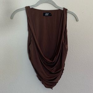 tiger mist cowl neck tank